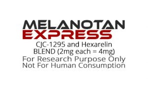 CJC-1295 and Hexarelin peptide blend product label
