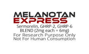 Sermorelin, GHRP-2, GHRP-6 peptide blend product label