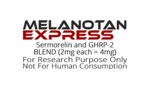 Sermorelin and GHRP-2 peptide blend product label